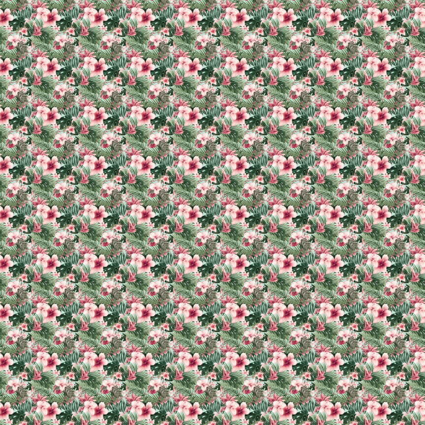 Pink Palm Leaf Flowers Pattern Acrylic Sheets - CMB Pattern Acrylic